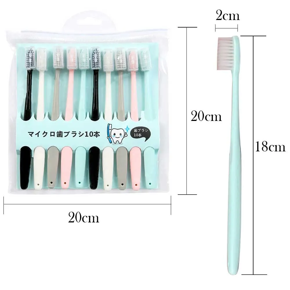 10 Pieces Soft Small Head Toothbrush Extra Soft Toothbrush for Sensitive Gums Soft Toothbrush for Adults Suitable for The Whole Family Adult Kid