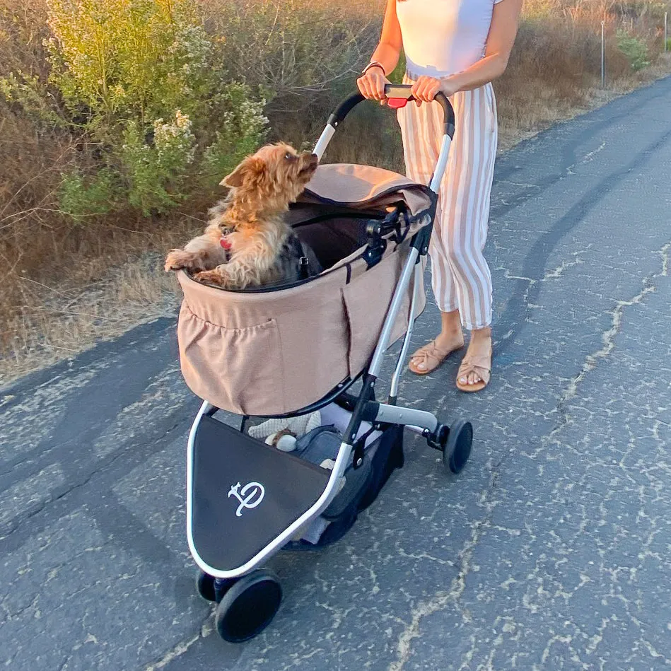 3-in-1 Newport Pet Stroller (Travel Carrier   Car Seat   Stroller), Easy Trifold/Unfold, 360º Front Rotating Wheel, Small/Medium Dogs, Cats and Pets, Supports up to 45LBS