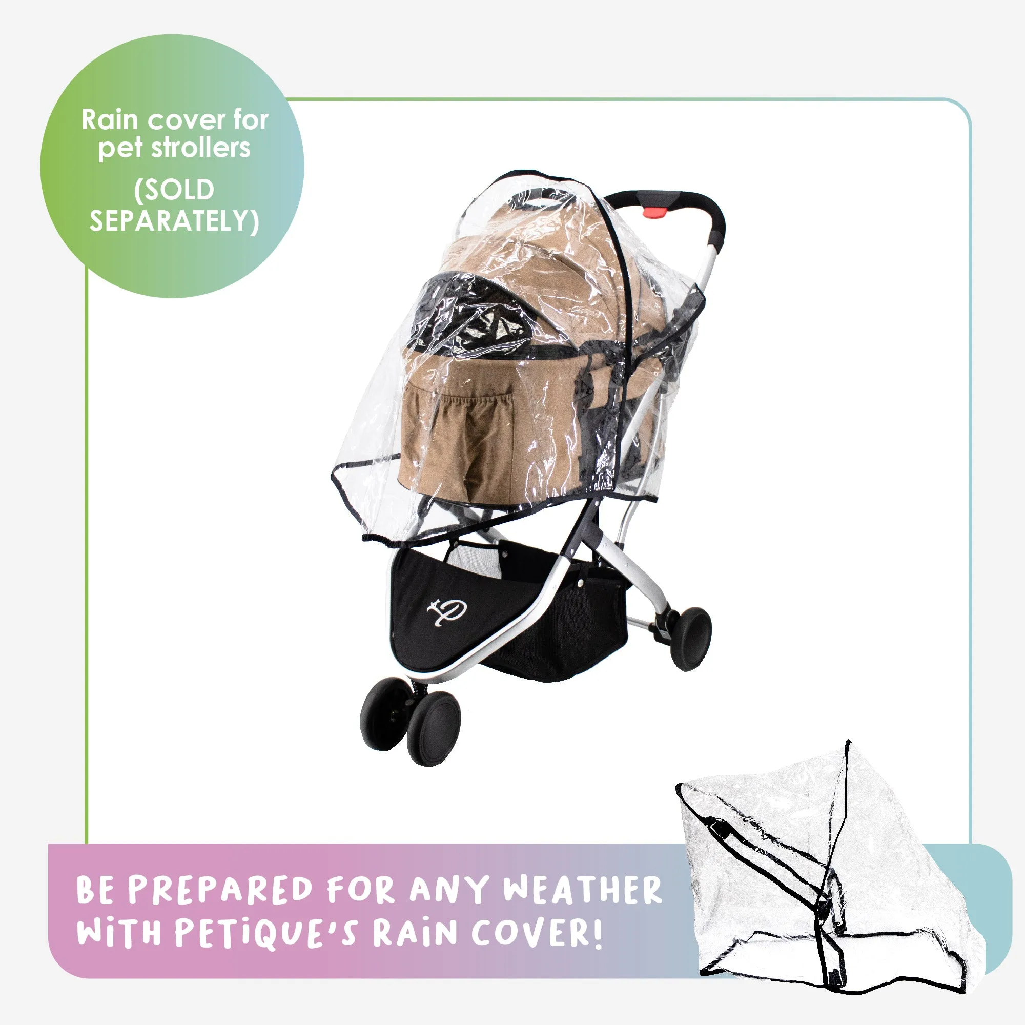 3-in-1 Newport Pet Stroller (Travel Carrier   Car Seat   Stroller), Easy Trifold/Unfold, 360º Front Rotating Wheel, Small/Medium Dogs, Cats and Pets, Supports up to 45LBS