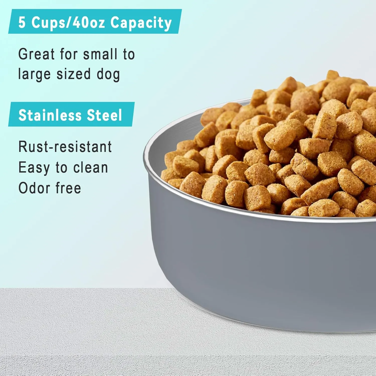 40 Oz Travel Dog Bowls with Lid, Collapsible Dog Water Bowl BPA-Free, Stainless Steel Dog Food Bowl - 2in1 Portable Dog Bowls - Dog Trip Camping Travel Essentials