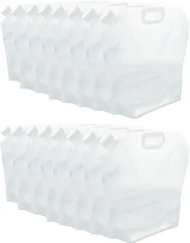 42Gallon(160Litres) Water Storage Containers, Emergency Water Storage 16PCS×2.6Gallon/10L，Collapsible Water Containers, for Fishing, Camping, Hiking&Survival Kit.