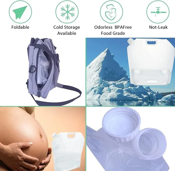 42Gallon(160Litres) Water Storage Containers, Emergency Water Storage 16PCS×2.6Gallon/10L，Collapsible Water Containers, for Fishing, Camping, Hiking&Survival Kit.