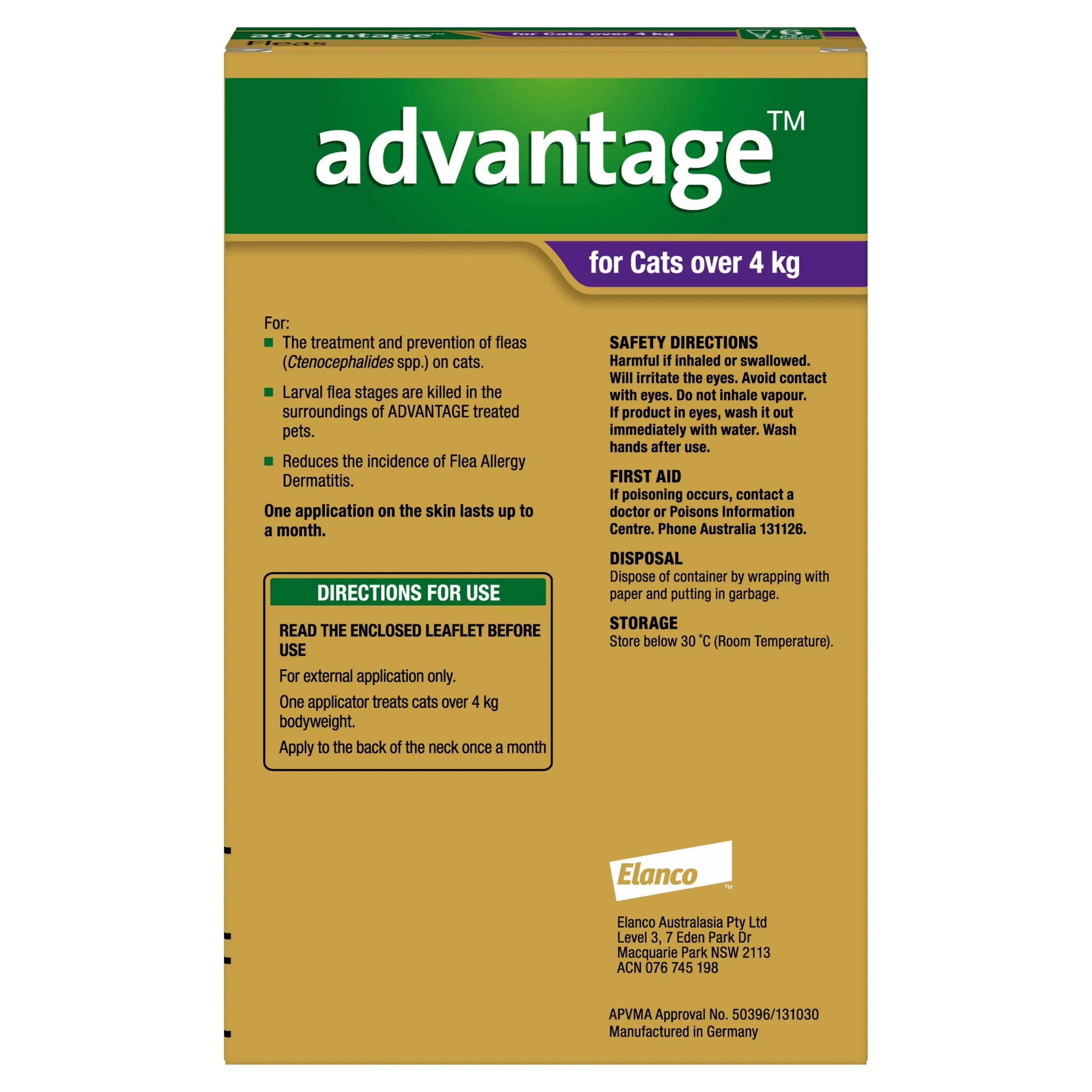 Advantage Spot-On Flea Treatment >4kg Cat