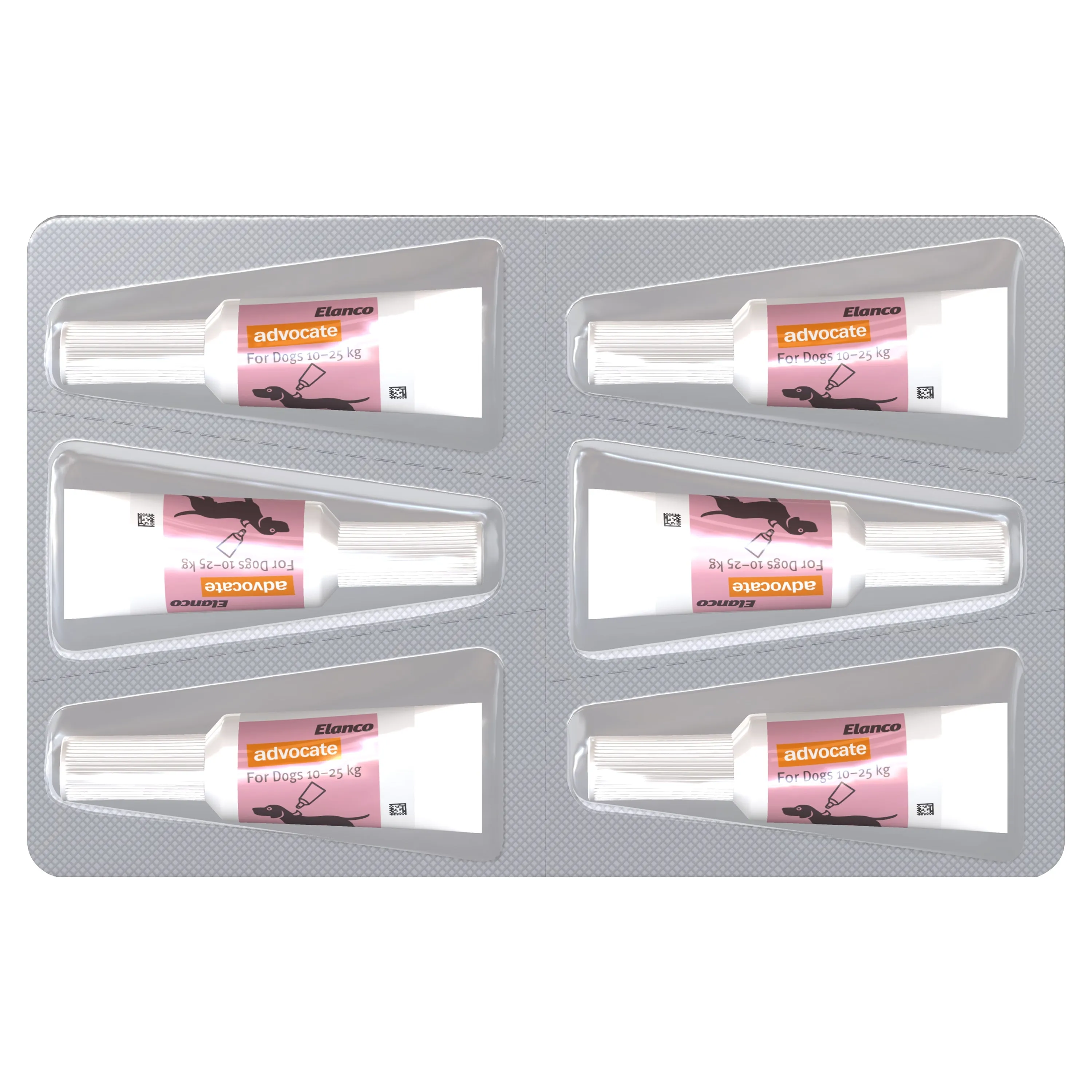 Advocate Flea Heartworm and Worm Treatment for Dogs 10-25kg Red 6 Pack