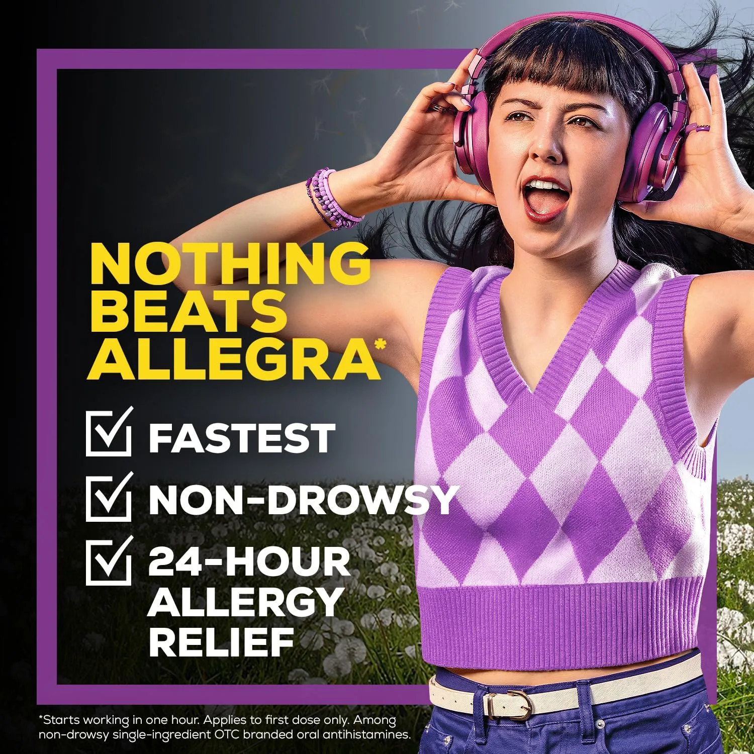 Allegra 24HR Adult Non-Drowsy Antihistamine Tablets, 100-Count, 24-Hour Allergy Relief, 180 mg Antihistamine Tablet