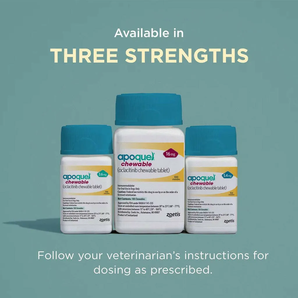 Apoquel (oclacitinib) Chewable Tablets, 16mg