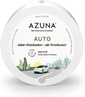Azuna Auto Air Freshener & Odor Eliminator Gel, 2 oz. Pod with Tea Tree Oil, Slow-Release Freshener Works 24/7 for 60-90 Days, 100% Plant Based Active Ingredient