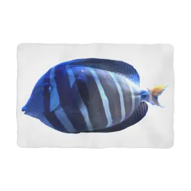 Blue Striped Fish Sublimation Pet Blanket