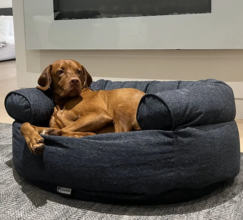 Bowsers Double Donut Sofa Dog Bed Cowhide