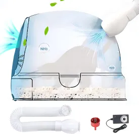 Cat Litter Box Physical Deodorization - No Need for Cat Litter Deodorizer Anymore, Pet Safer to Your Kitty, Window Litter Box