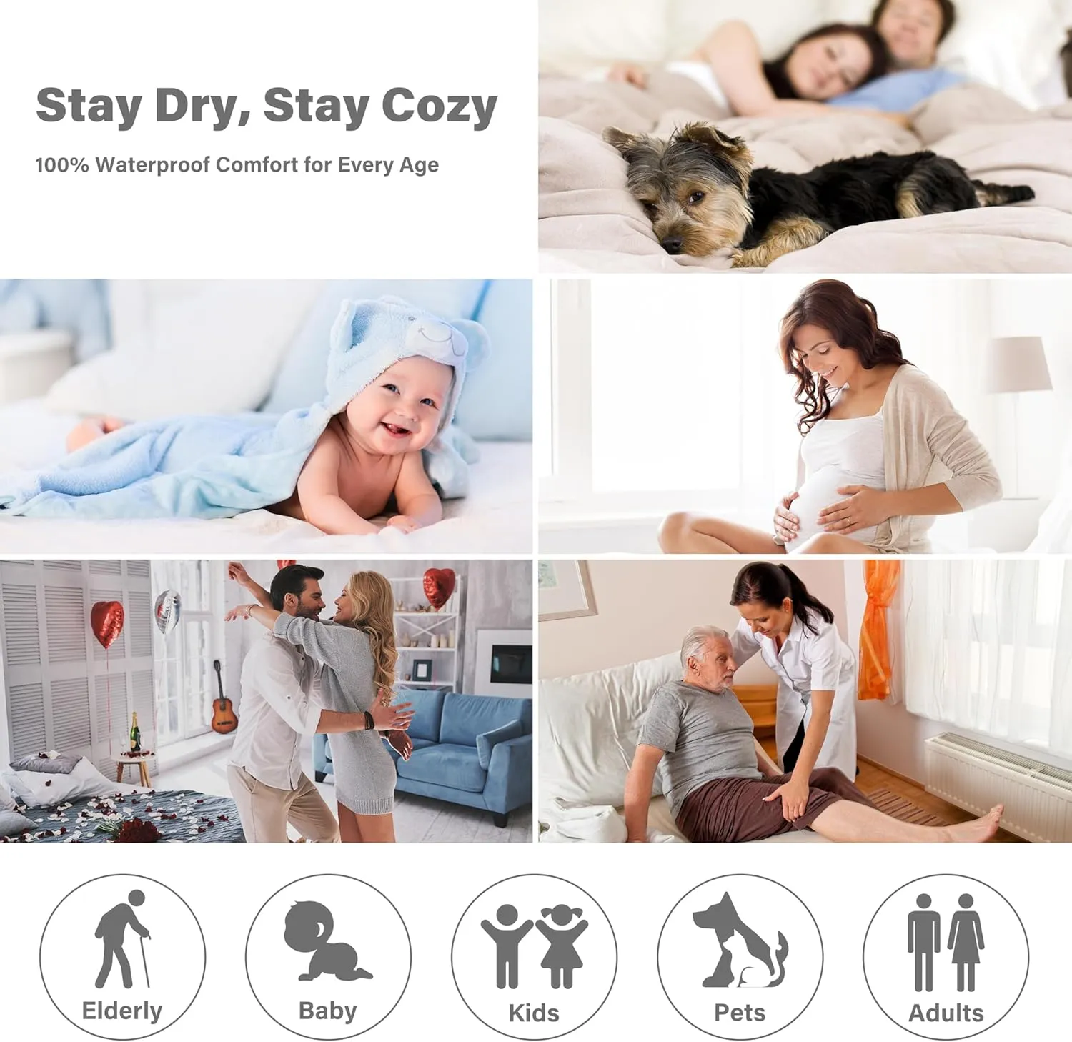 Catalonia Waterproof Bed Cover for Intimacy, Love Couples Leakproof Protector, Reversible Squirt Blanket, Splash Stain Proof Pad for Adults, Washable, 50X60 inches, Brown