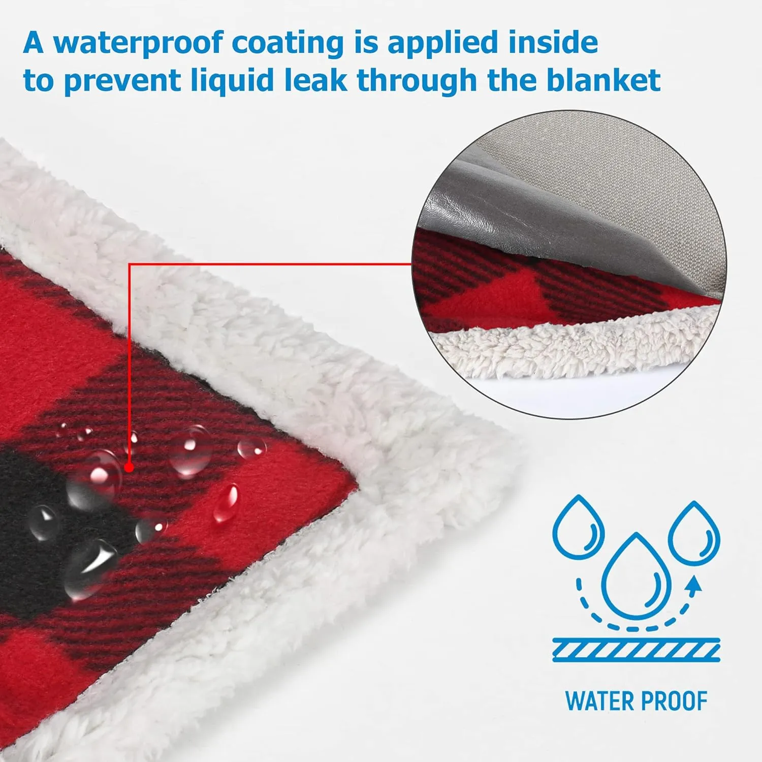 Catalonia Waterproof Bed Cover for Intimacy, Love Couples Leakproof Protector, Reversible Squirt Blanket, Splash Stain Proof Pad for Adults, Washable, 50X60 inches, Brown