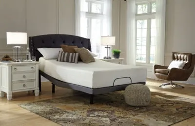 Chime 12 Inch Memory Foam King Mattress in a Box with Head-Foot Model Best King Adjustable Base