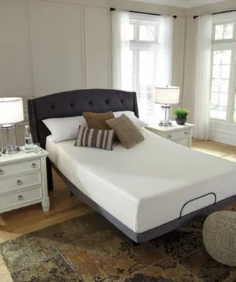 Chime 12 Inch Memory Foam King Mattress in a Box with Head-Foot Model Best King Adjustable Base