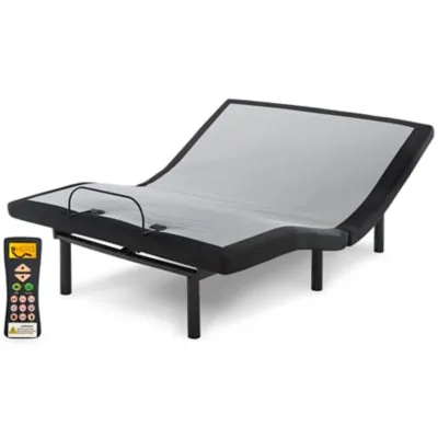 Chime 12 Inch Memory Foam King Mattress in a Box with Head-Foot Model Best King Adjustable Base
