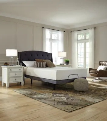 Chime 12 Inch Memory Foam King Mattress in a Box with Head-Foot Model Best King Adjustable Base