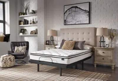 Chime 12 Inch Memory Foam King Mattress in a Box with Head-Foot Model Best King Adjustable Base
