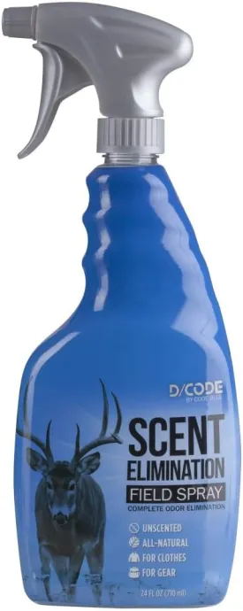 D/Code Unscented Field Spray, Scent Elimination, Choose Size