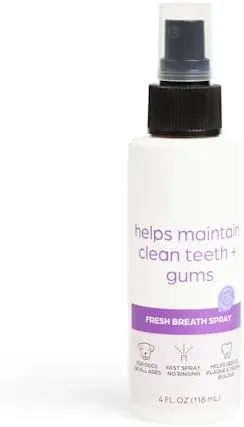 Dog Breath Freshening Spray - Instantly Freshens Breath, Promotes Oral Health, Easy-to-Use Dog Dental Spray (1-4oz Bottle)