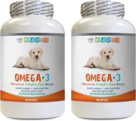 Dog Heart Health Treats - Dog Omega 3 Fatty ACIDS - Fish Oil - Best Heart Brain Skin and Joint Health - Vet Recommended - Omega 3 Fish Oil for Dogs - 2 Bottles (360 Softgels)
