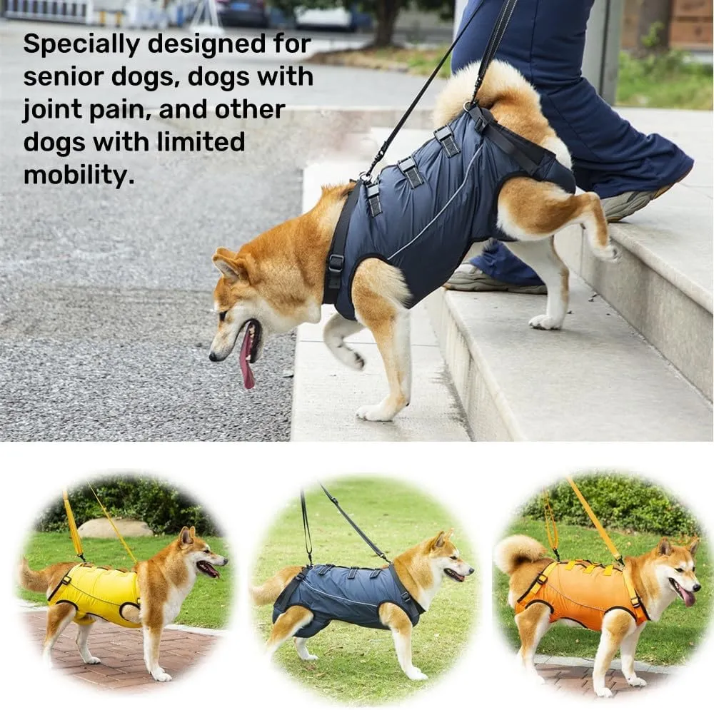 Dog Lift Harness,Dog Assistance Strap,Pet Support & Rehabilitation Sling Lift,Adjustable Padded Breathable Straps for Senior,Joint Injuries,Disabled Dogs Yellow S