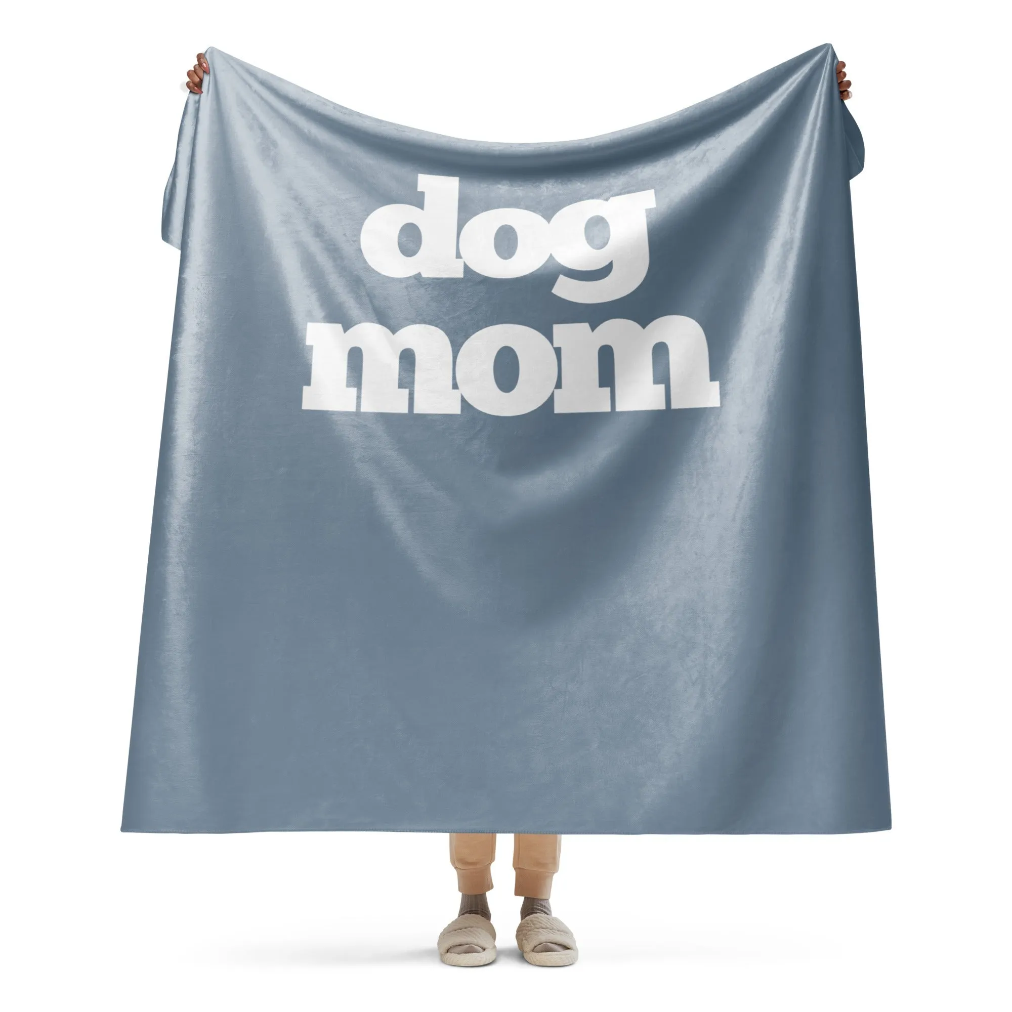 Dog Mom Neutrals Premium Sherpa Blanket