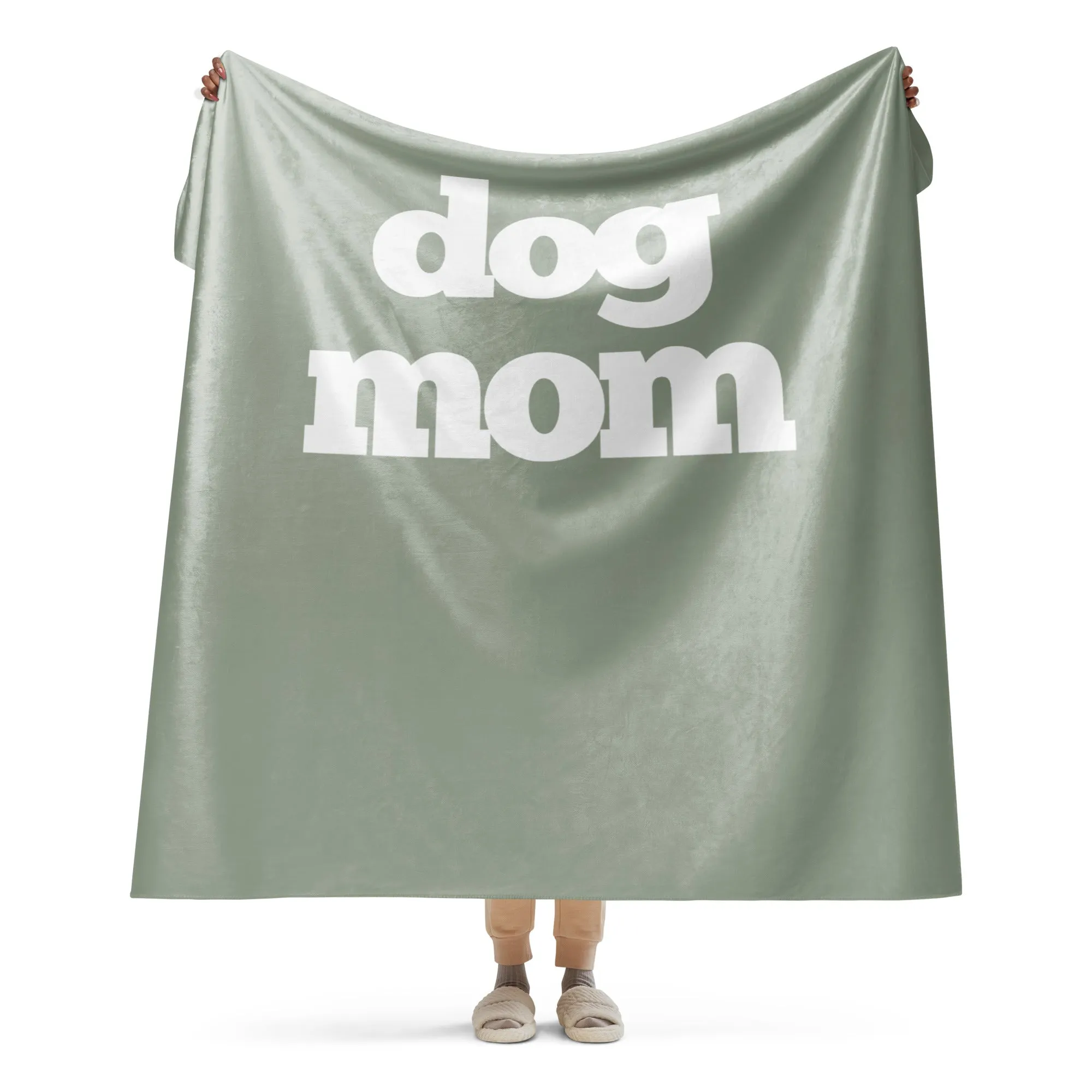Dog Mom Neutrals Premium Sherpa Blanket