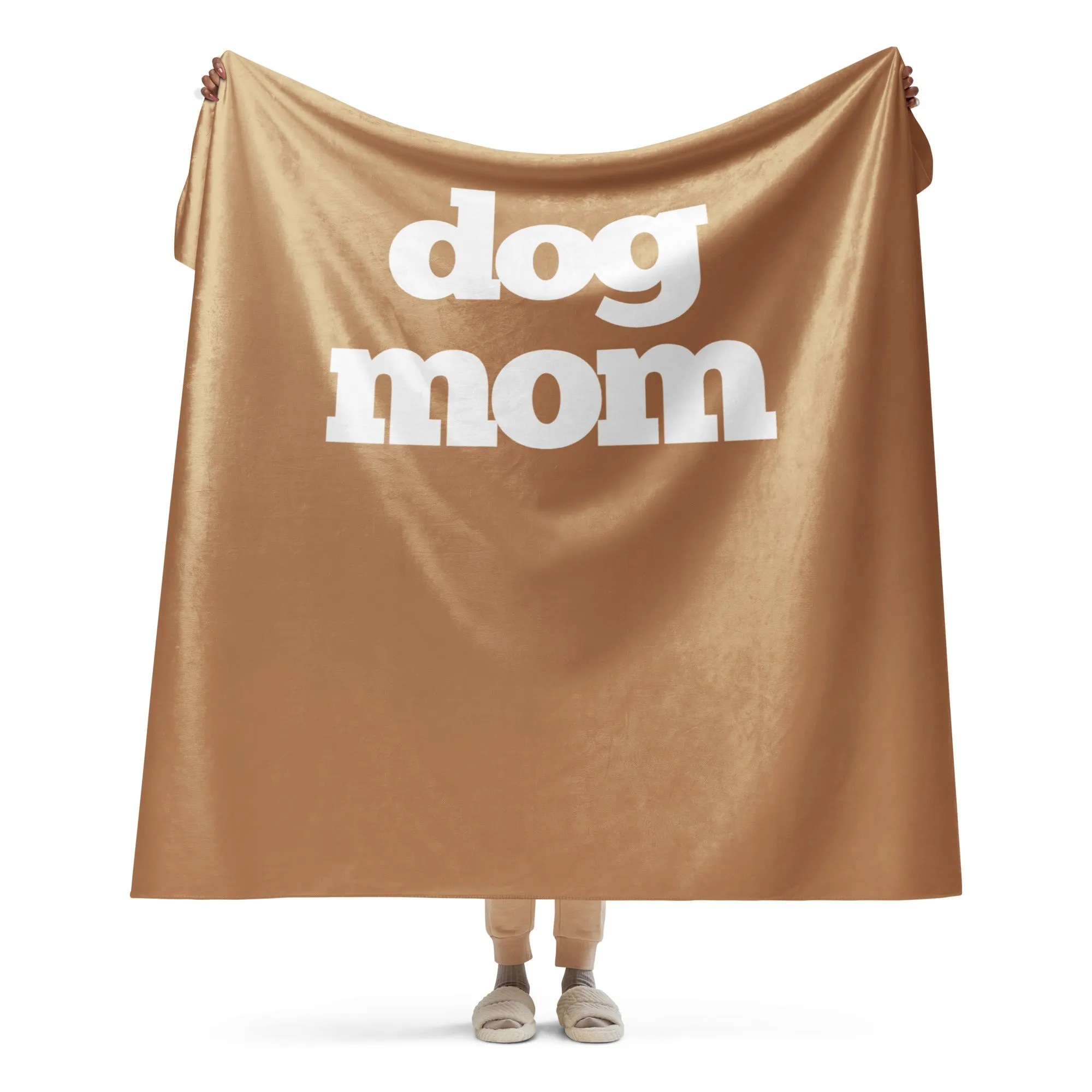 Dog Mom Neutrals Premium Sherpa Blanket