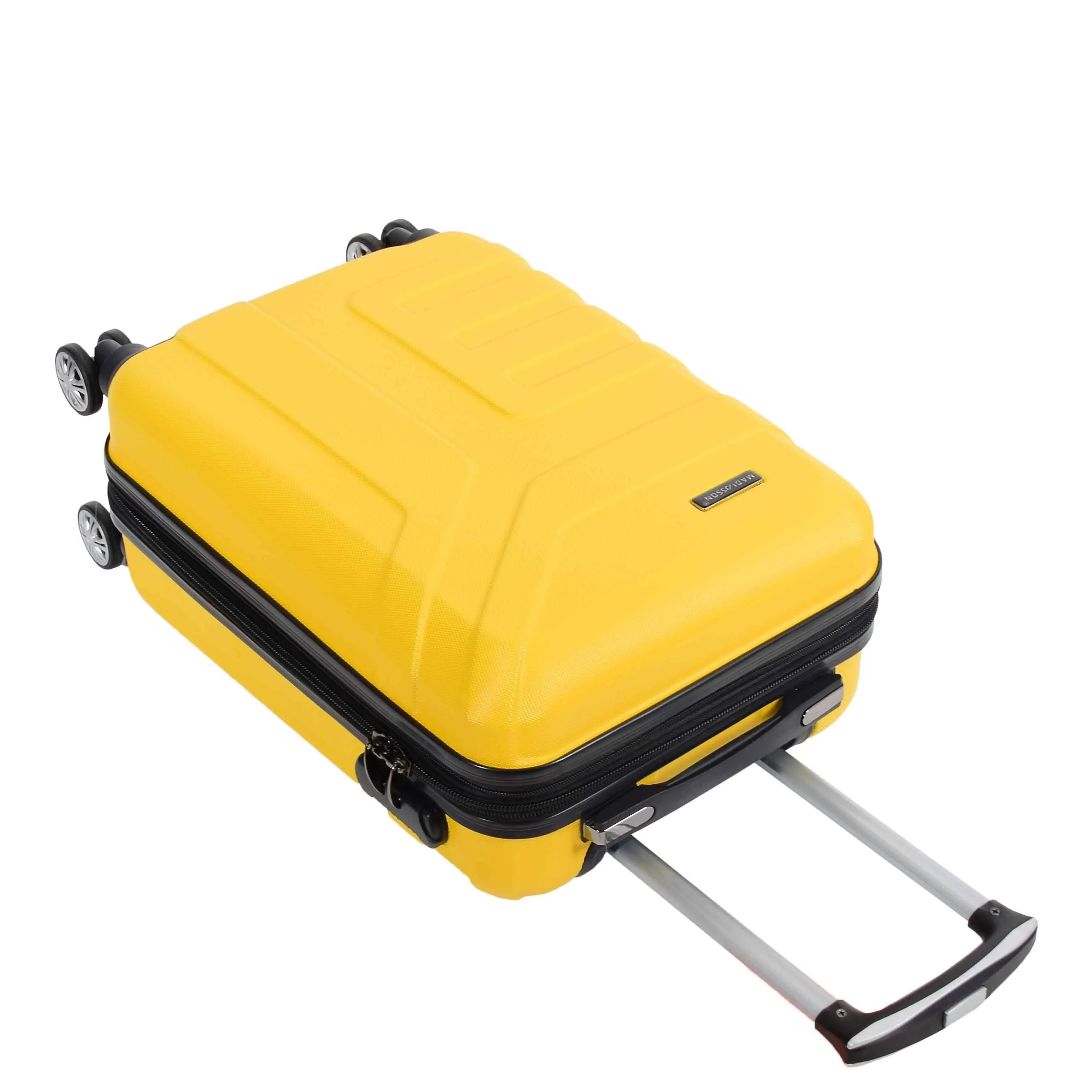 DR575 Expandable Hard Shell Cabin Luggage With Four Wheels Yellow