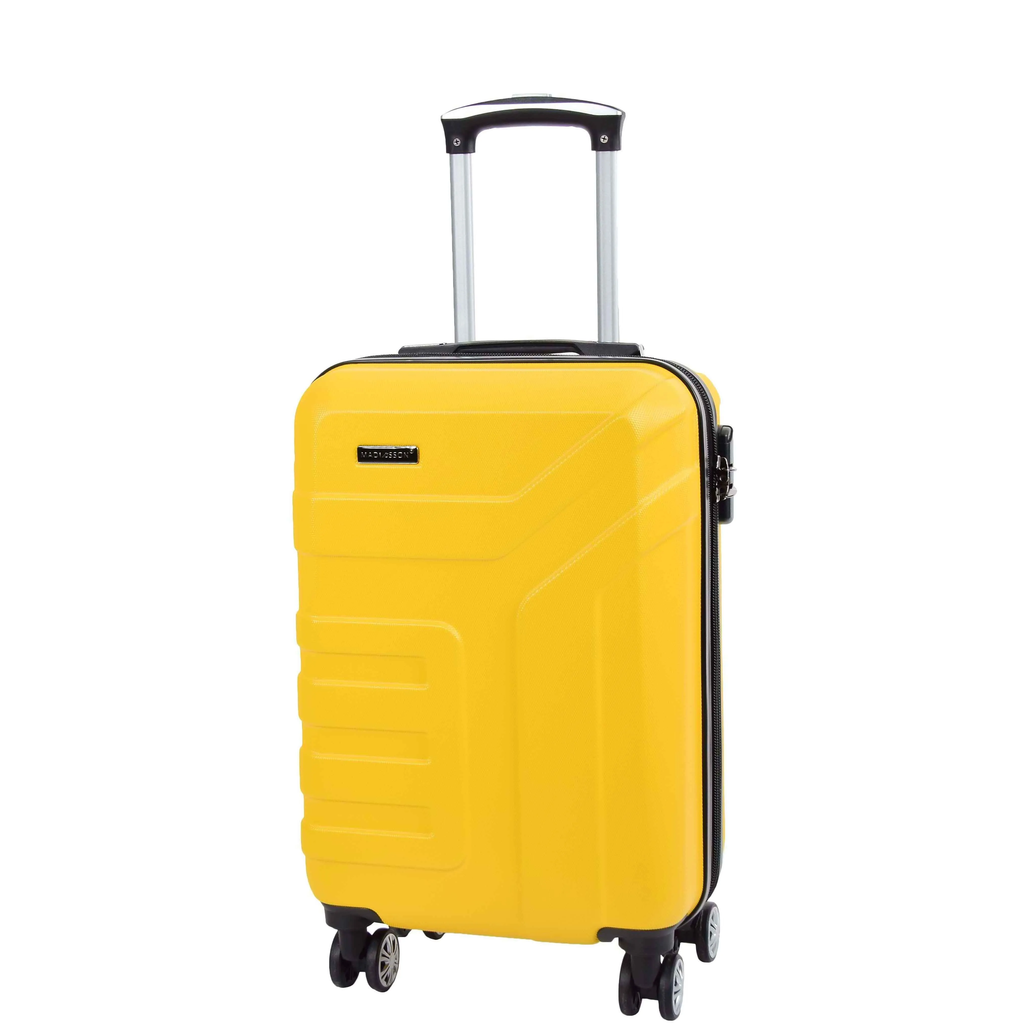 DR575 Expandable Hard Shell Cabin Luggage With Four Wheels Yellow