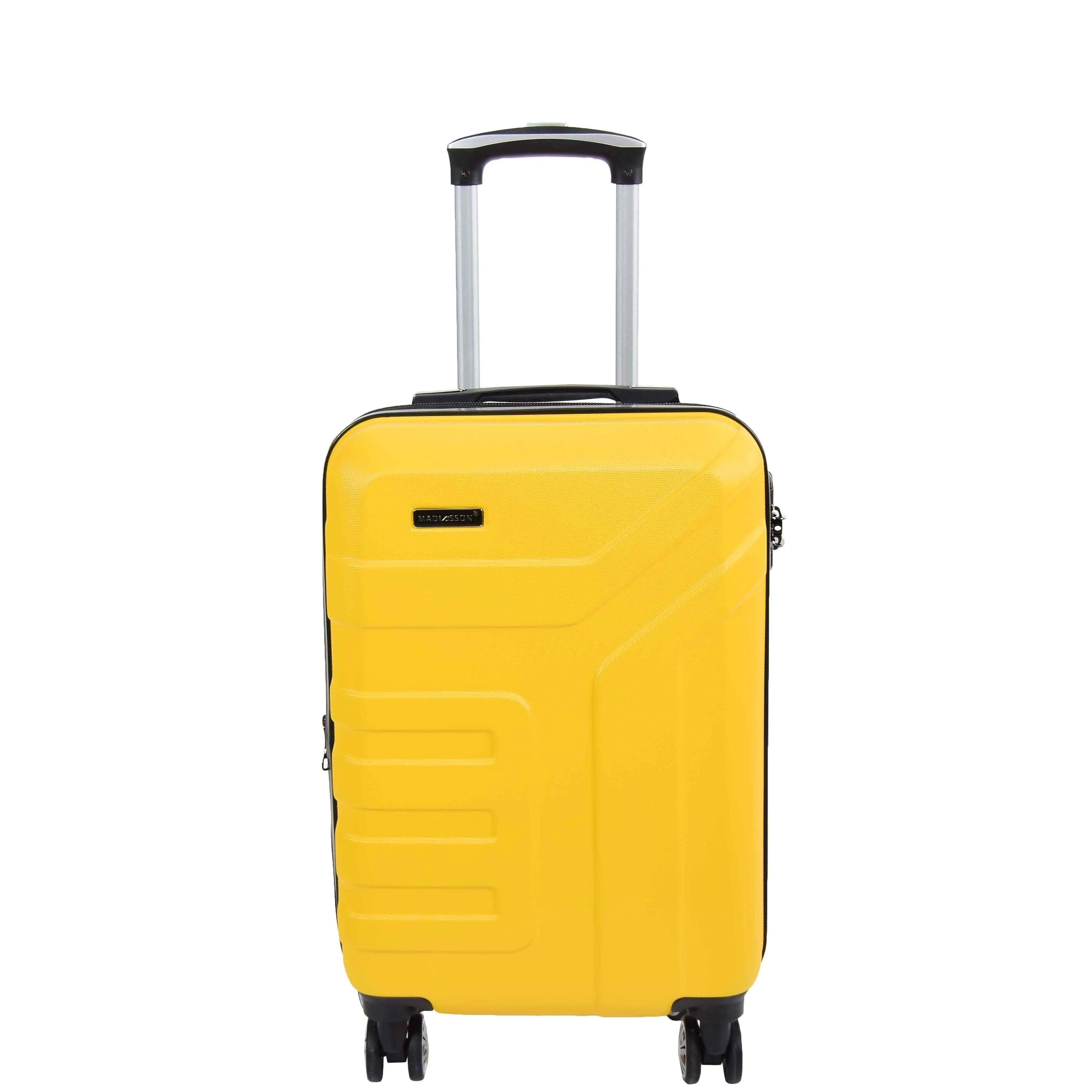 DR575 Expandable Hard Shell Cabin Luggage With Four Wheels Yellow