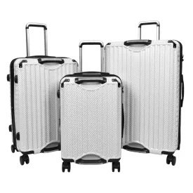 DR691 Four Wheel Suitcase Hard Shell Luggage White