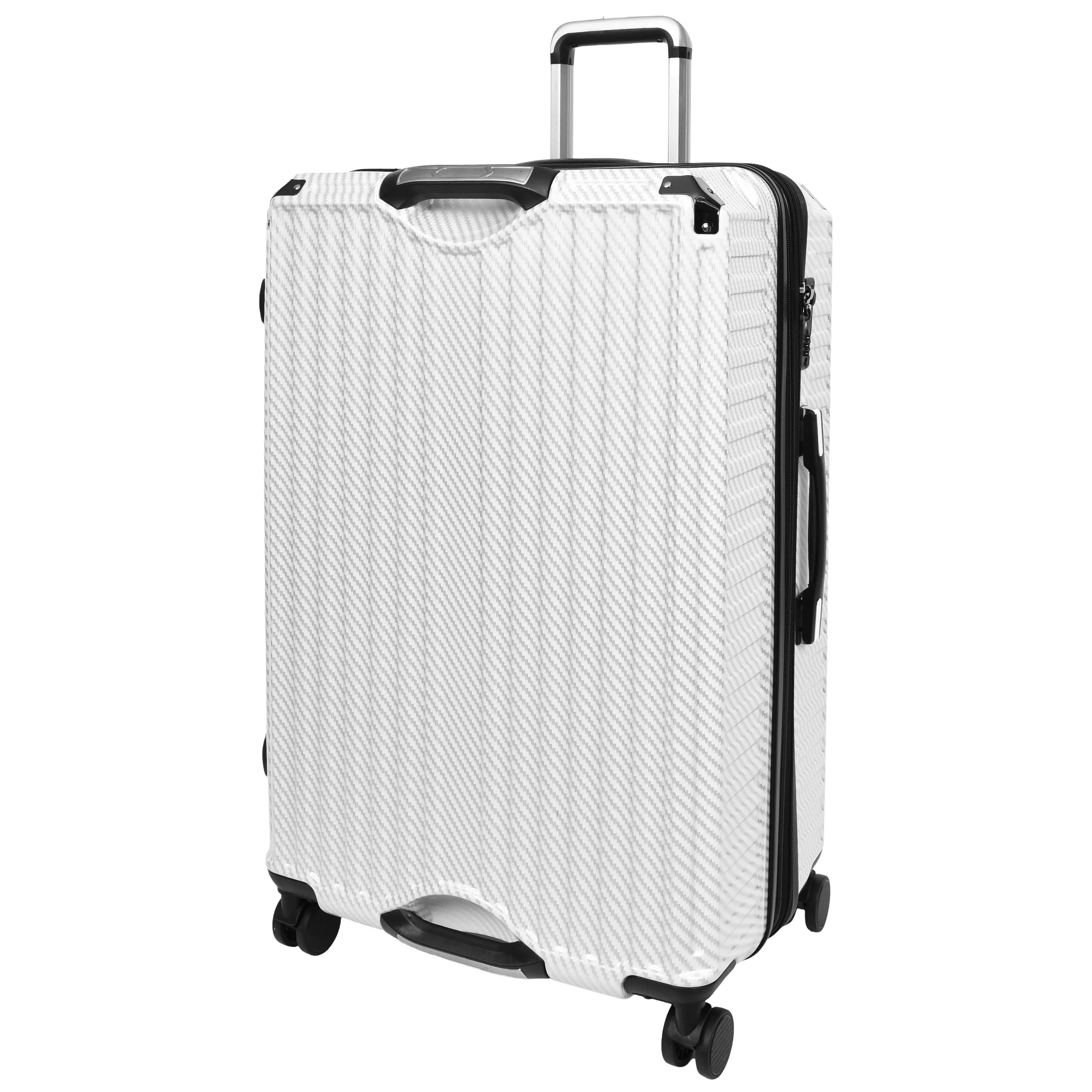 DR691 Four Wheel Suitcase Hard Shell Luggage White