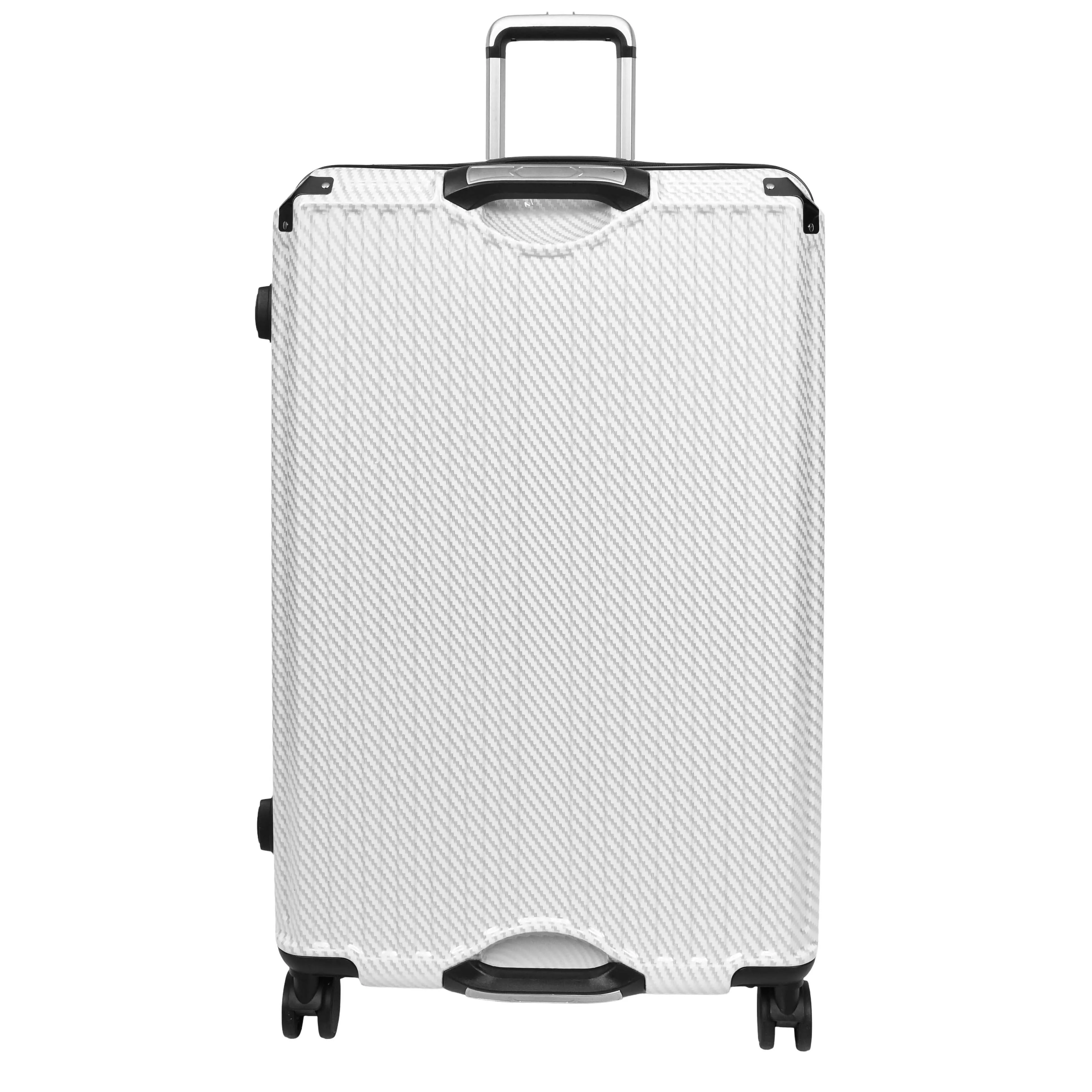 DR691 Four Wheel Suitcase Hard Shell Luggage White
