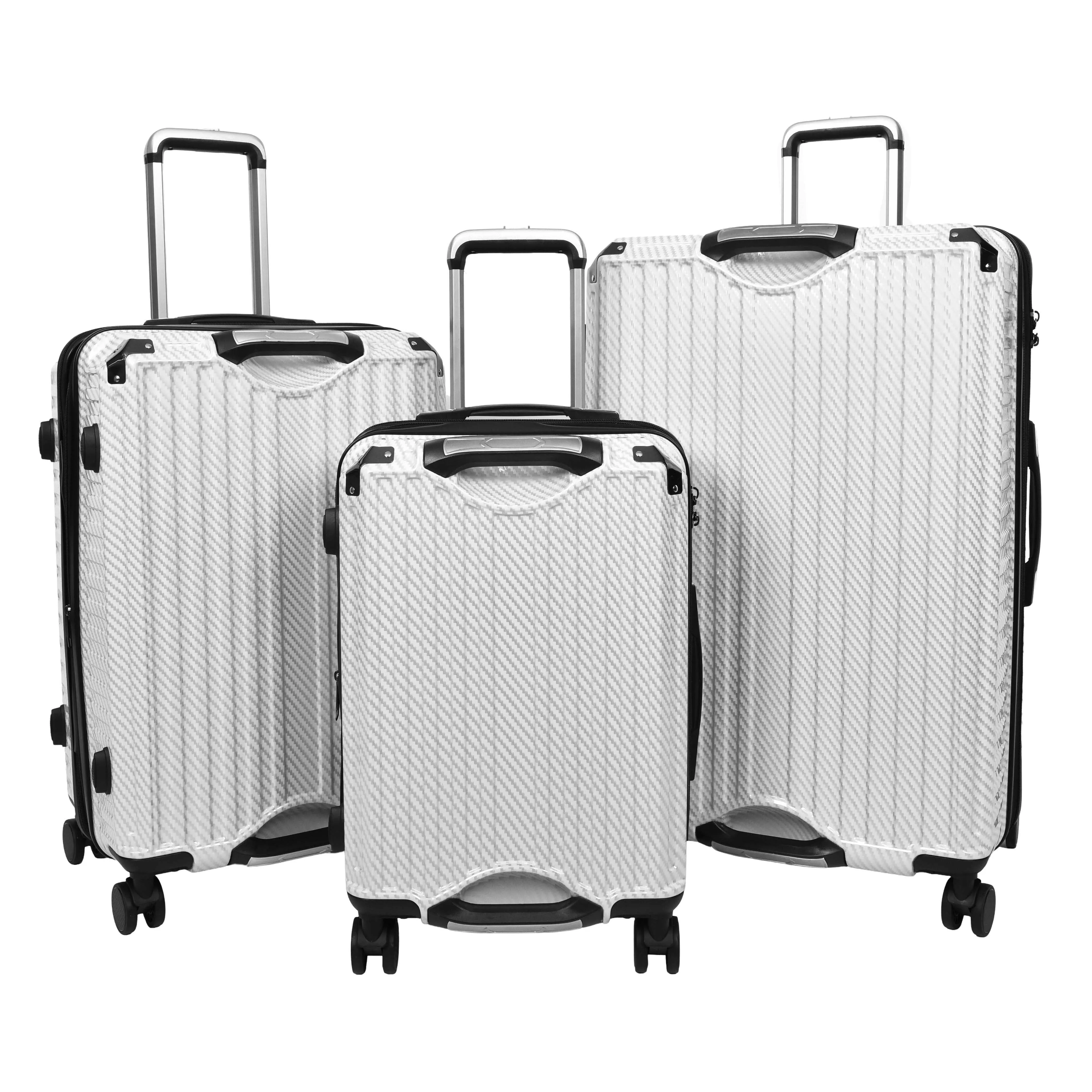 DR691 Four Wheel Suitcase Hard Shell Luggage White