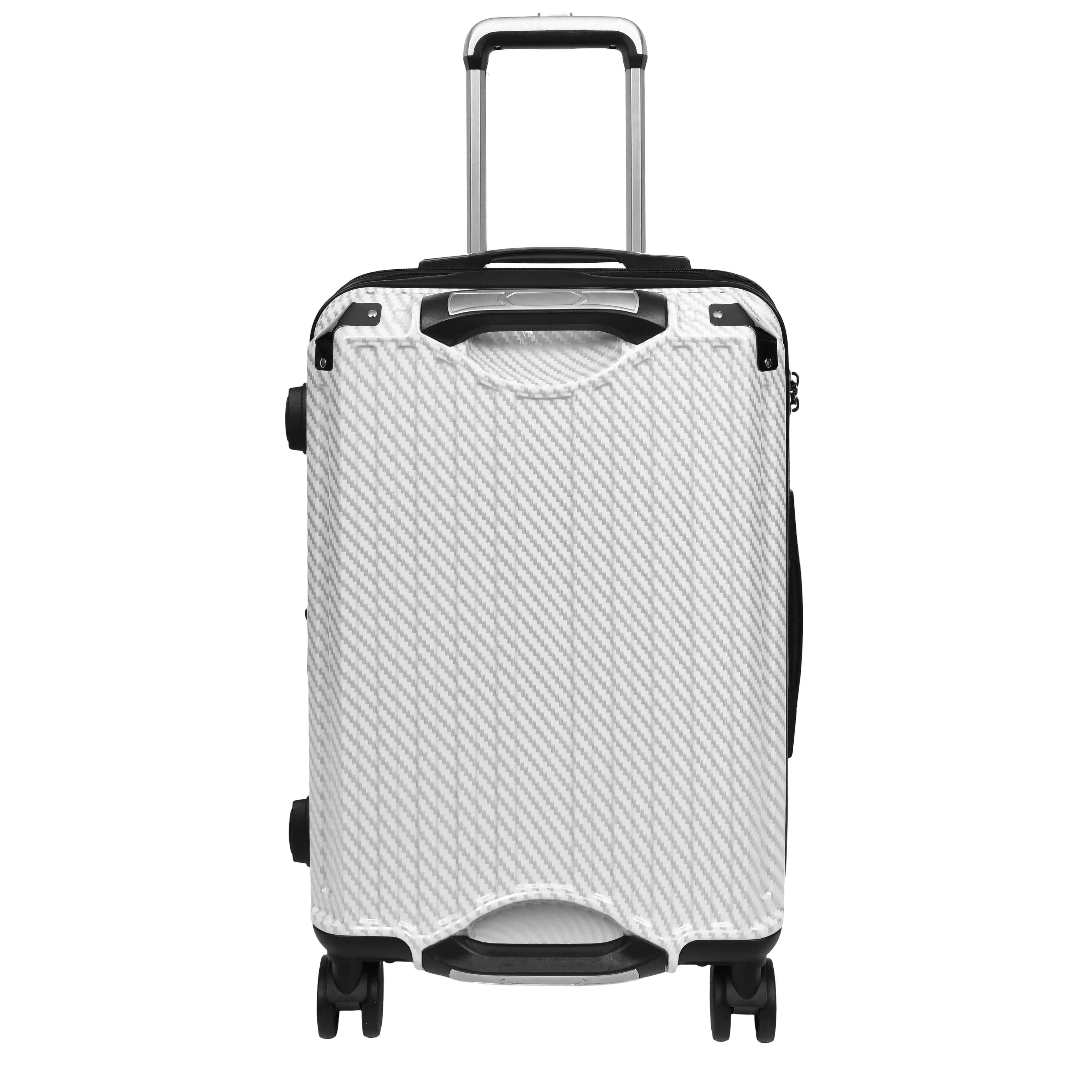 DR691 Four Wheel Suitcase Hard Shell Luggage White