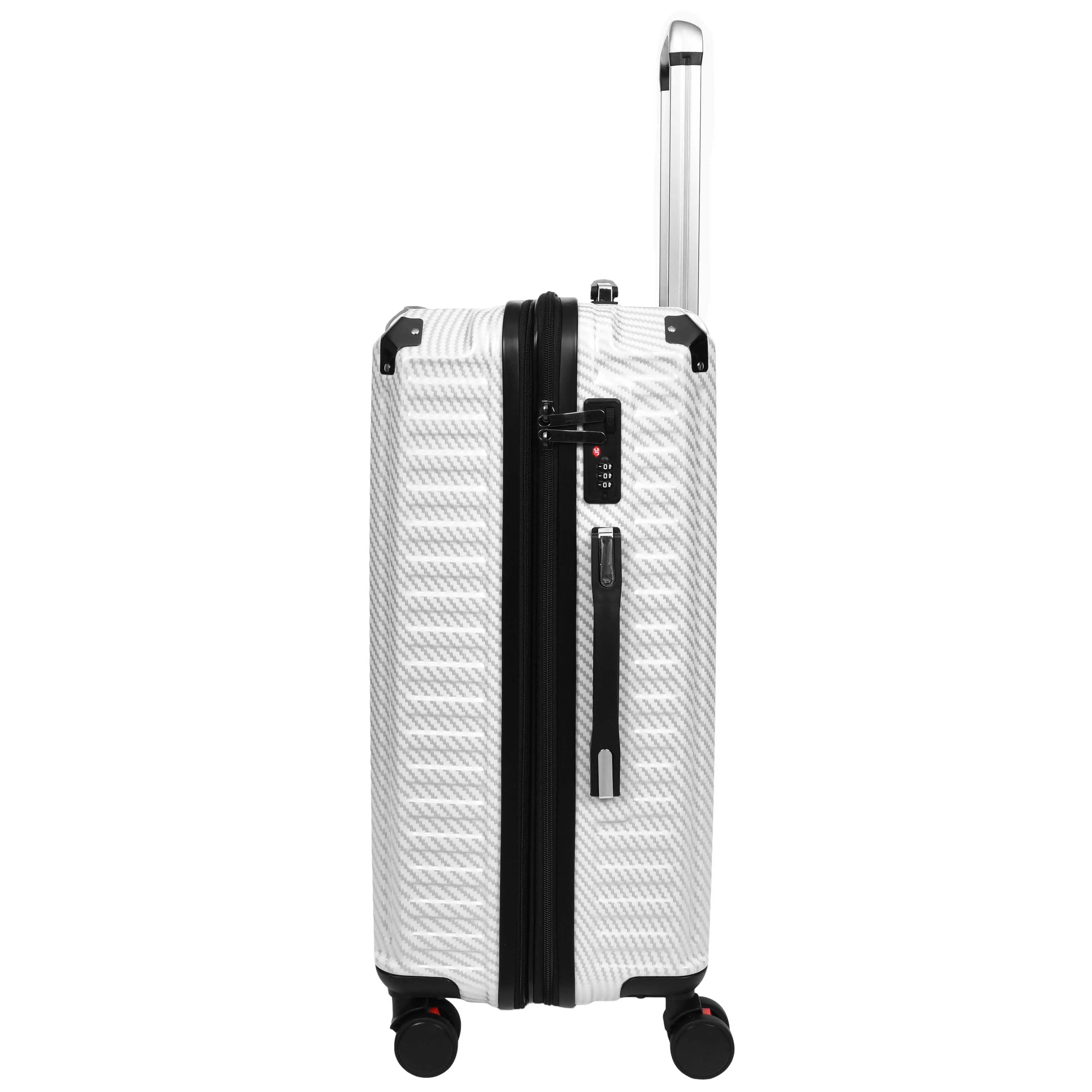 DR691 Four Wheel Suitcase Hard Shell Luggage White
