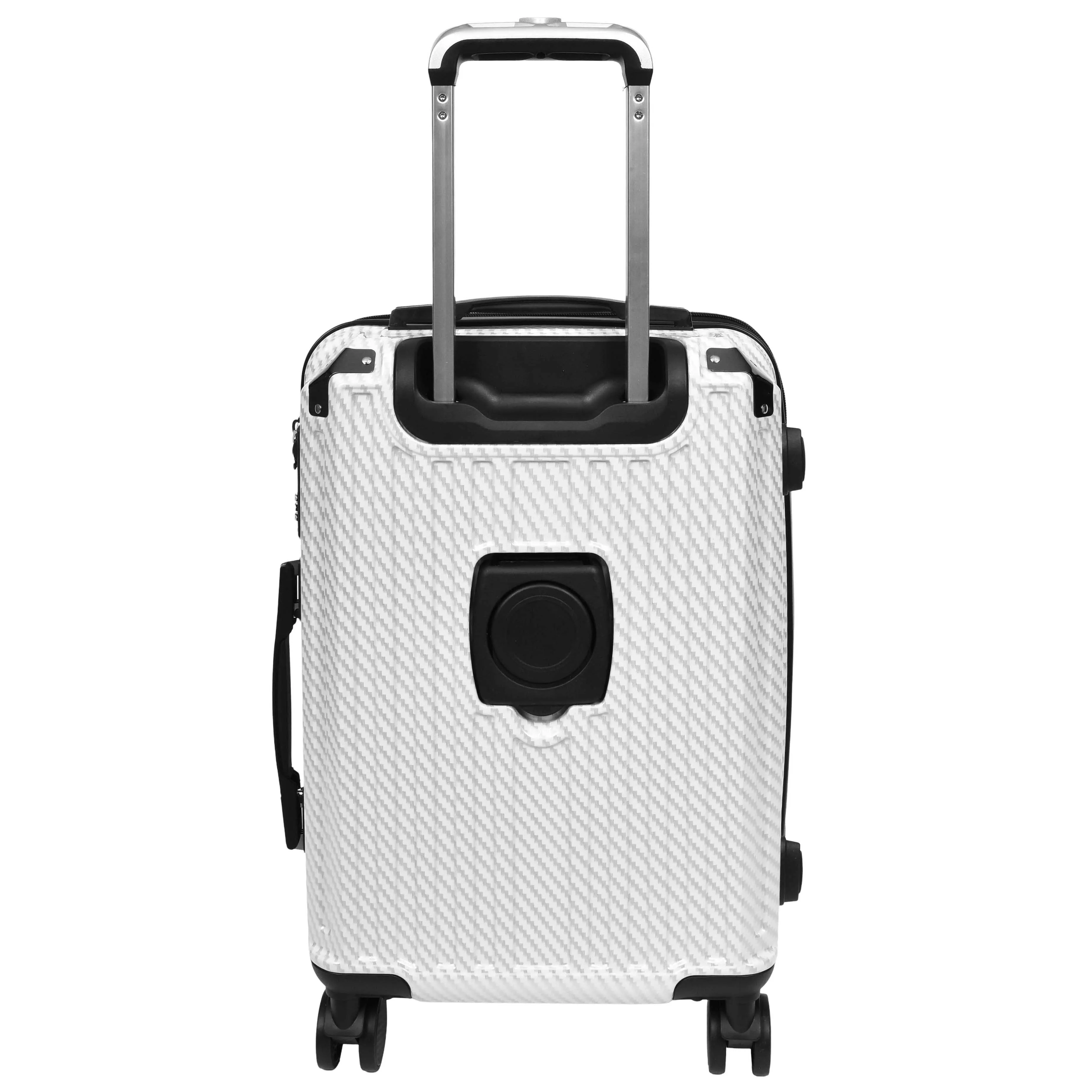 DR691 Four Wheel Suitcase Hard Shell Luggage White