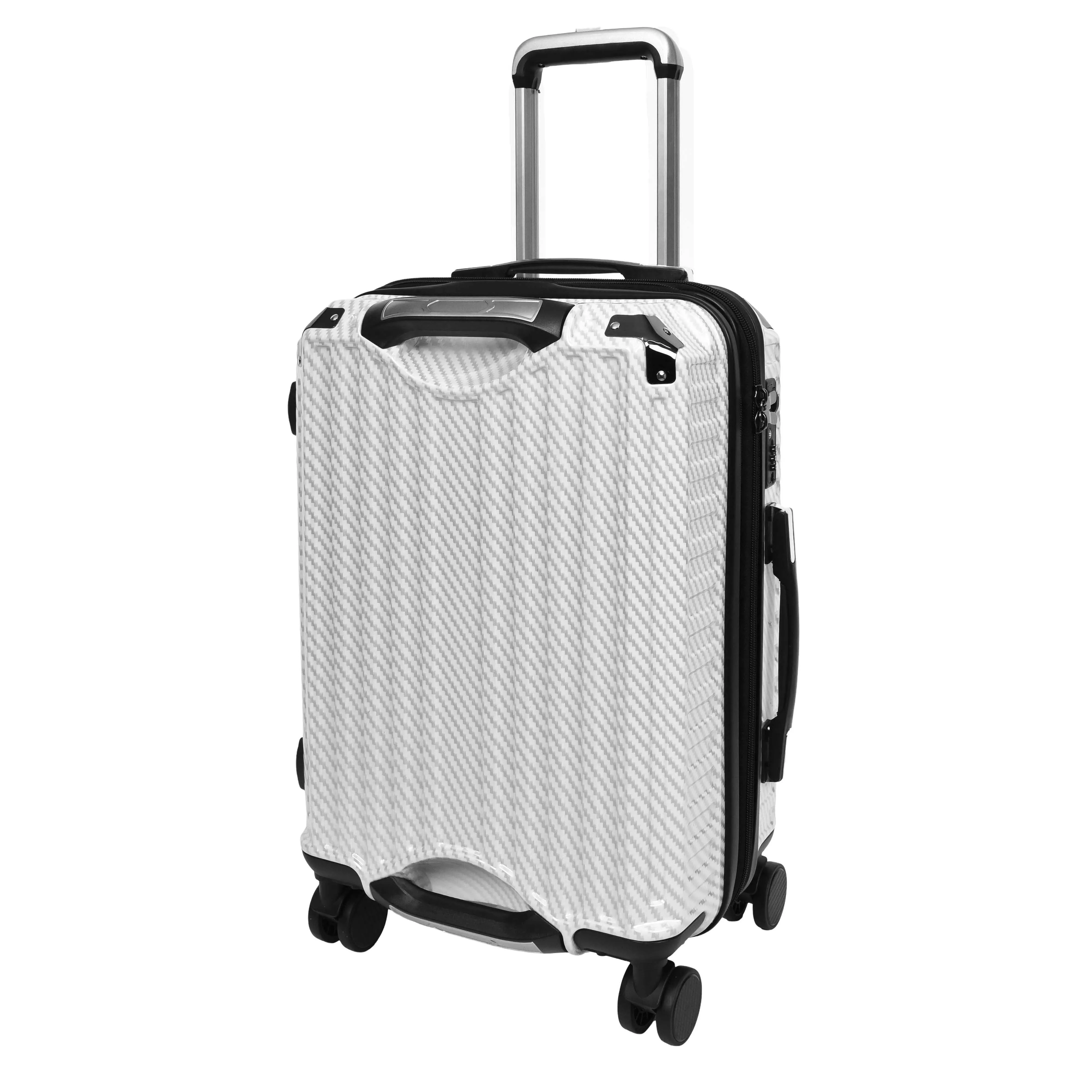 DR691 Four Wheel Suitcase Hard Shell Luggage White