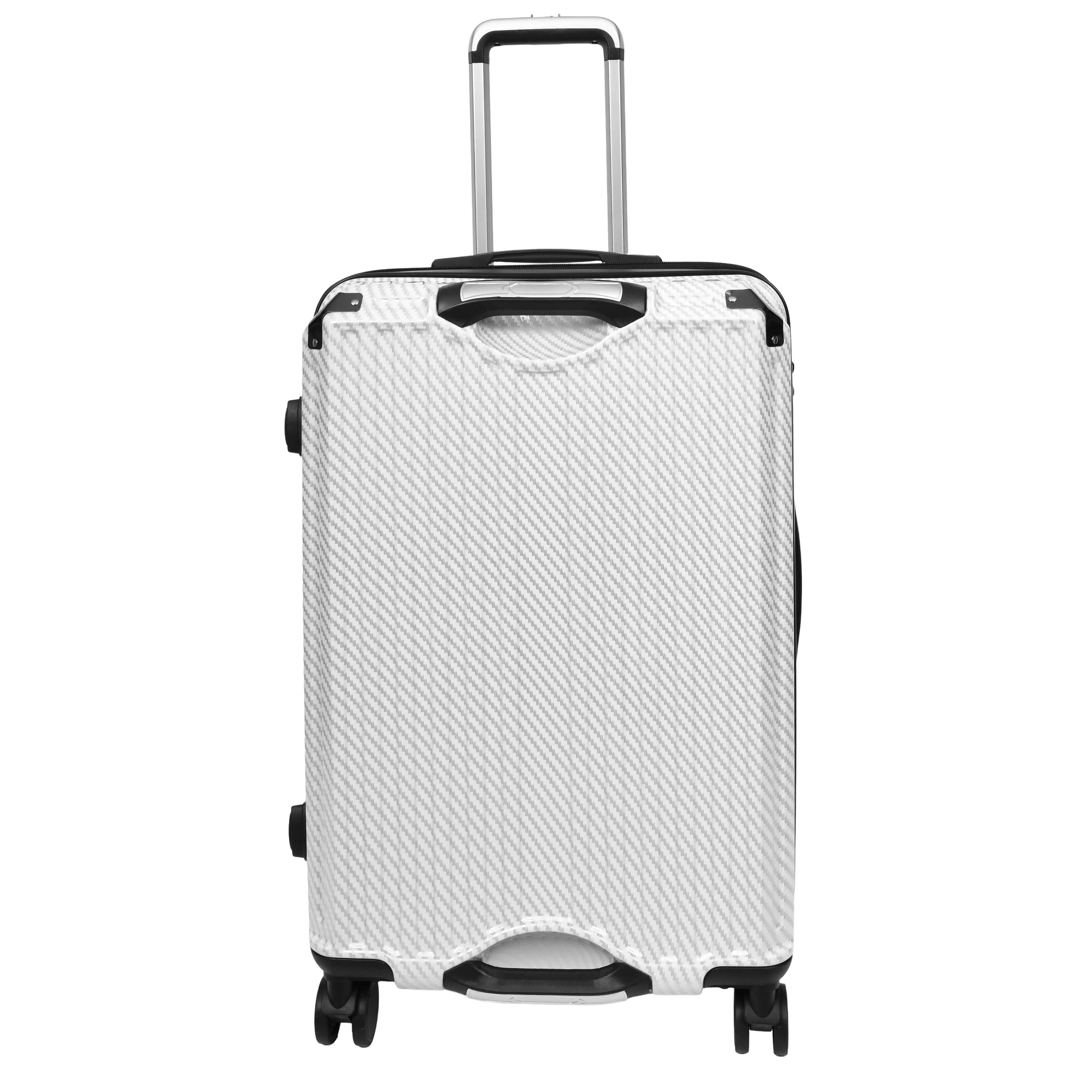 DR691 Four Wheel Suitcase Hard Shell Luggage White