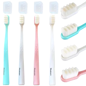 Extra Soft Toothbrush Micro Nano Toothbrush with 20,000 Bristles - 4 Pack