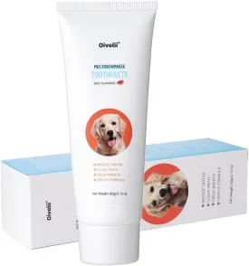 Food-Grade Toothpaste for Dogs and Cats, Cleans Teeth and Fights Bad Breath, Reduces Plaque and Tartar Formation Beef Flavor 2.12 oz