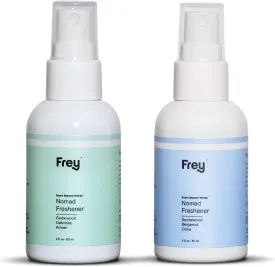 Frey Fabric Freshener Spray  Pack of 2 | Linen Spray Deodorizer for Laundry | Cedarwood & Sandalwood | 2oz Bottles
