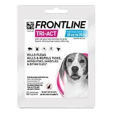 FRONTLINE TRI ACT SPOT ON FLEA TREATMENT FOR DOGS 5-10KG 1CT - FTASOFTFD1