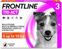FRONTLINE TRI ACT SPOT ON FLEA TREATMENT FOR DOGS 5-10KG 1CT - FTASOFTFD1