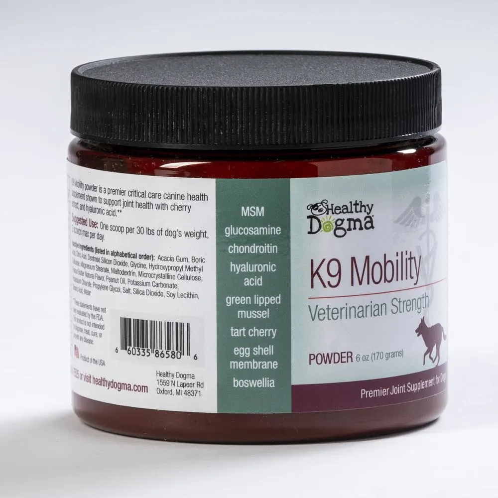 Healthy Dogma K9 Mobility Joint Care Dog Supplement 6oz