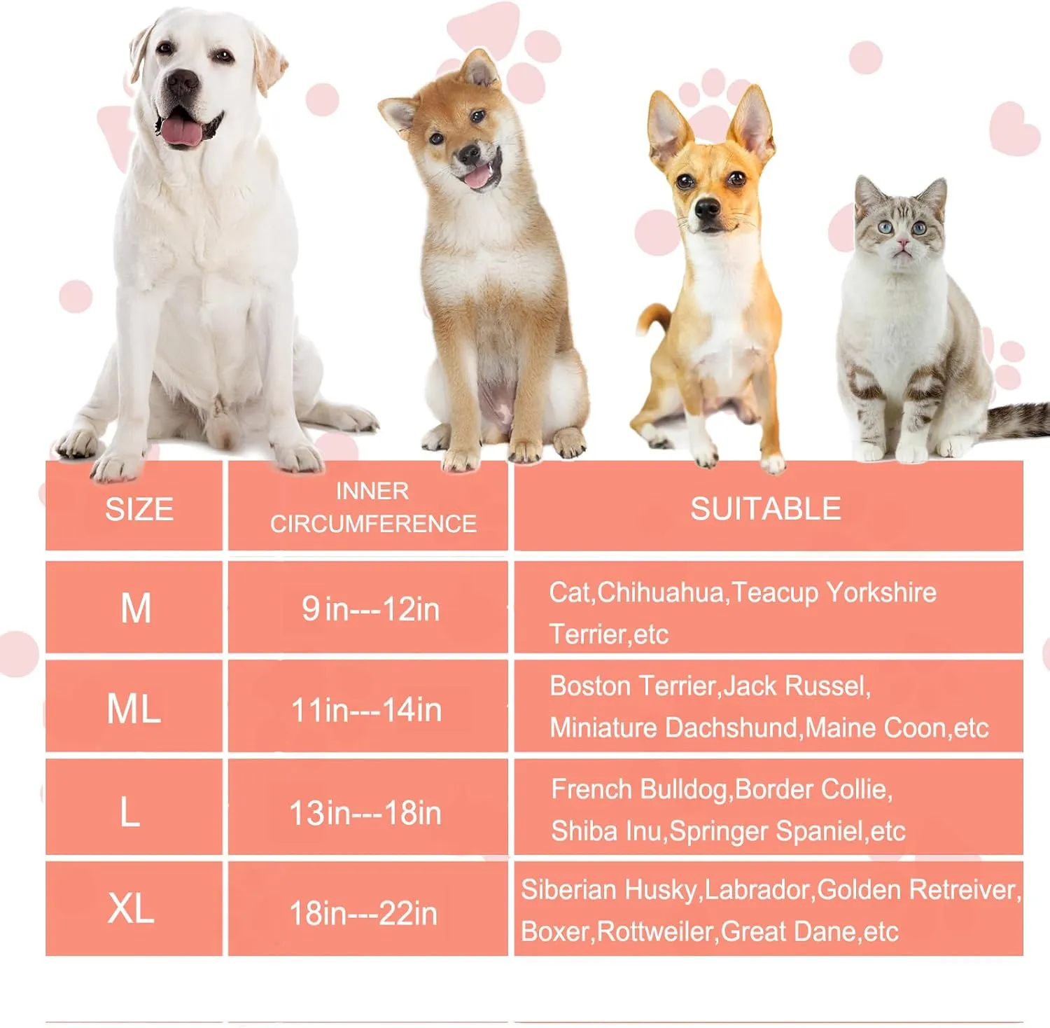 Inflatable Dog Cone Collar with Enhanced Anti-Licking, Soft Neck Donut for Dogs Cats, Recovery Pet Cone Collar After Surgery for Large Medium Small Dogs (Yellow Flower, Medium)