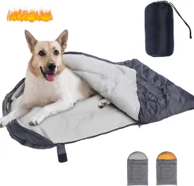 KUDES Dog Sleeping Bag Waterproof Warm Packable Dog Bed with Storage Bag for Indoor Outdoor Travel Camping Hiking Backpacking (43''Lx27''W)
