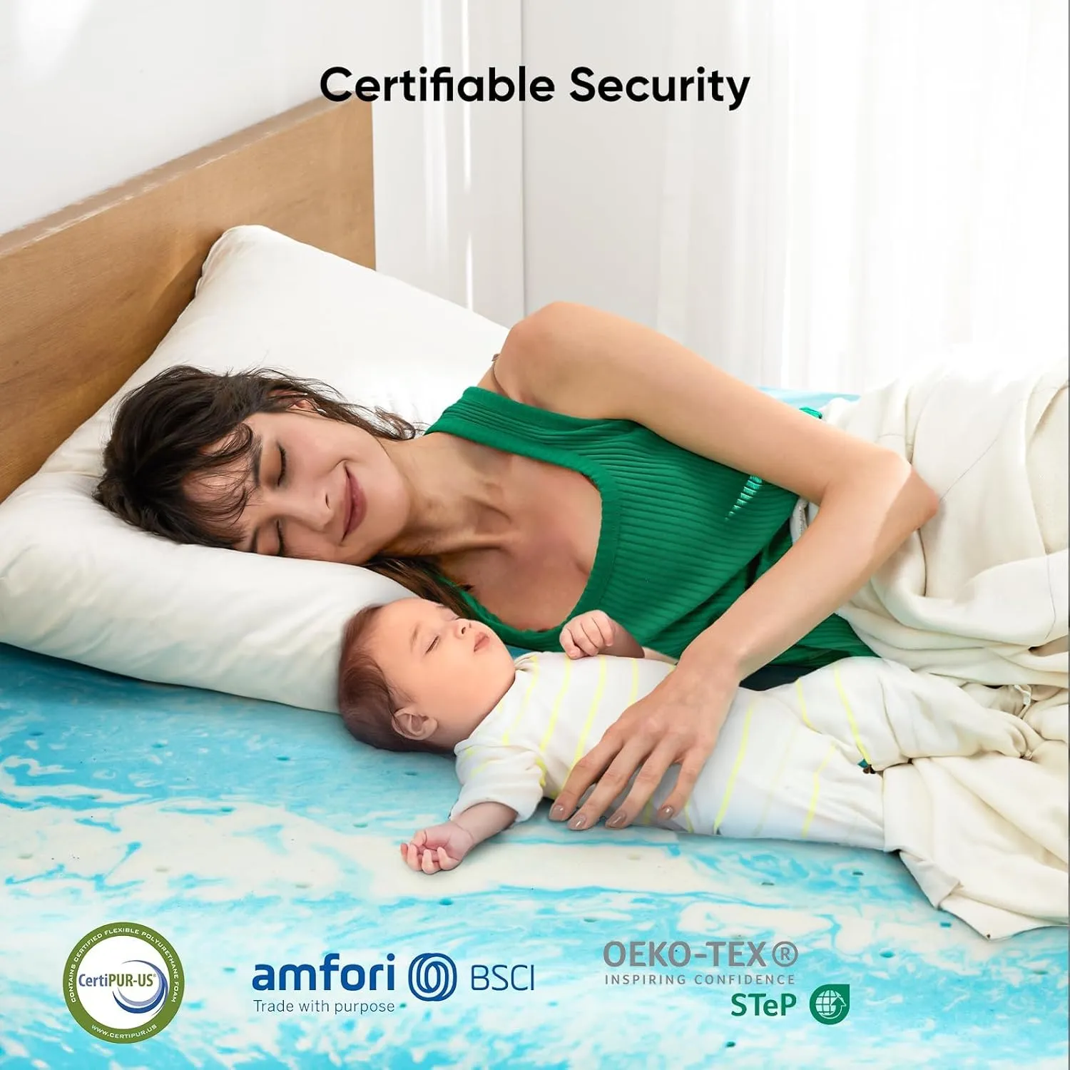 Marsail 3-inch Twin Memory Foam Mattress Topper, Gel Infused Cooling, Soft for Sleeper Sofa, RV, Camper, CertiPUR-US Certified