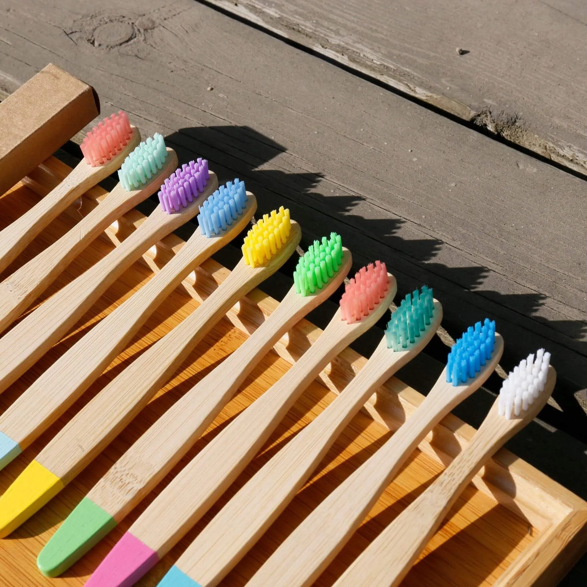Mini Size Bamboo Disposable Toothbrush for Kids